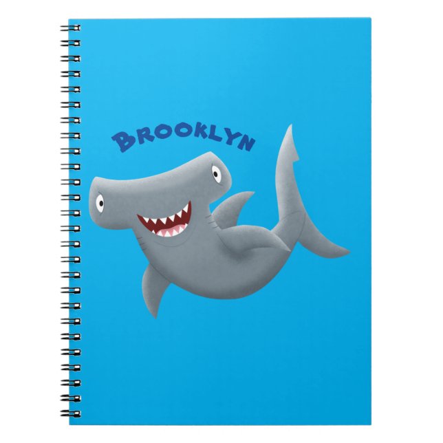 Carnet Drôle mignon requin marteau dessin animé (Devant)