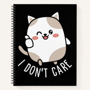 Carnet Drôle mignon Thumbs Sarcastic Cat Hauteur Citation