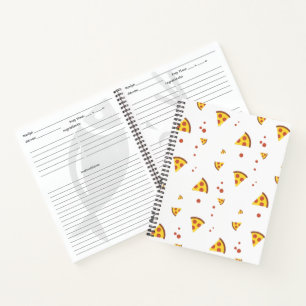 Carnet Drôle Motif Minimaliste de Pizza Pepperoni Rétro