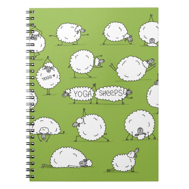 Carnet Drôle mouton faisant du yoga, croquis (Devant)
