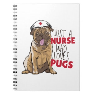 Carnet Drôle Nurse Loves Carlins RN Chien Maman Cadeau -