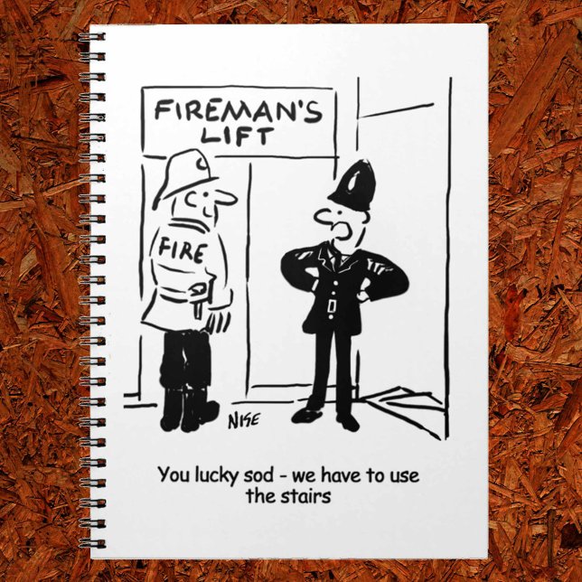 Carnet Drôle pompier et dessin de policier (Créateur téléchargé)