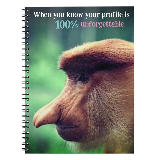 Carnet Drôle singe proboscis (Devant)
