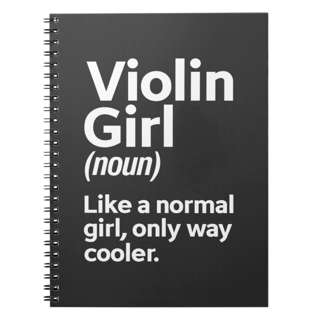 Carnet Drôle Violon Fille Musique Instrument Lecteur Musi (Devant)