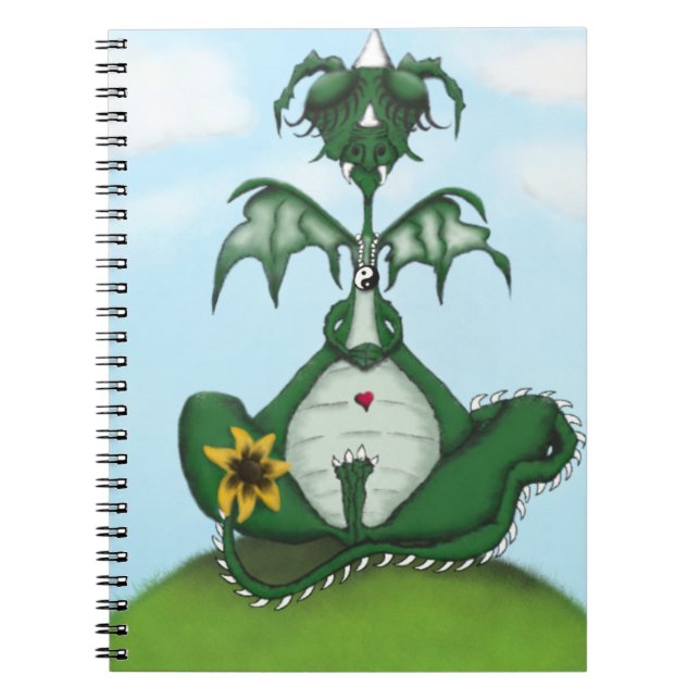 Carnet Drôle Yogi Dragon Peinture (Devant)
