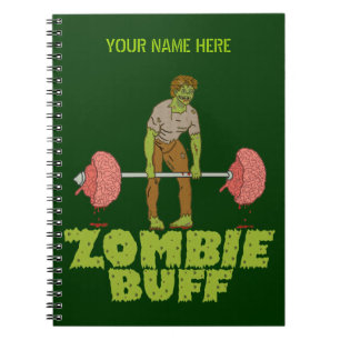Carnet Drôle Zombie Buff Poids Lifter