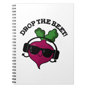 Carnet Drop The Beet Funny Music Veggie Pun 