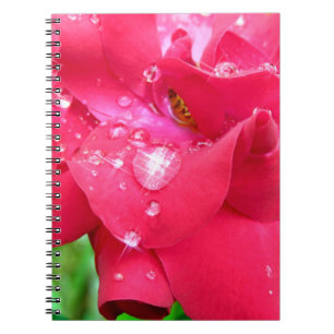 Carnet Droplets on Petals Photo Notebook