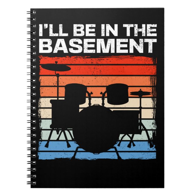 Carnet Drum Set amusant Batteur rétro (Devant)