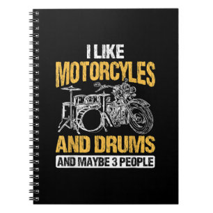 Carnet Drummer Drumming J'Aime Les Motos Et Les Drums