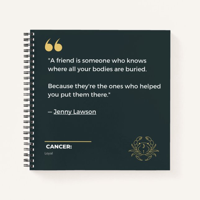 Carnet du cancer du zodiaque (Devant)