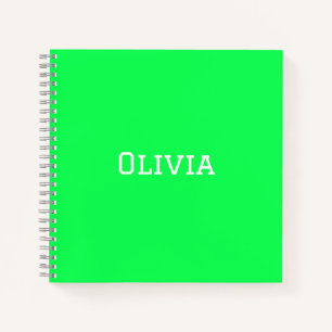 Carnet du collège Neon Green Personnalisé