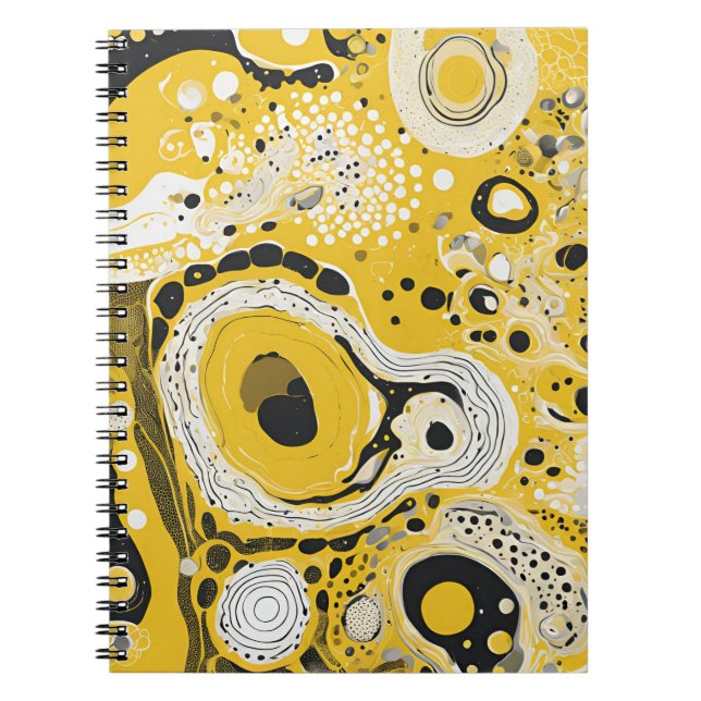 Carnet du concepteur avec Abstrait Jaune et Noir (Devant)