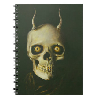 Carnet du crâne diable gothique