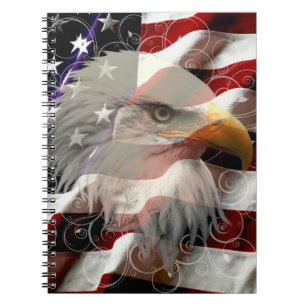 Carnet du drapeau américain de l'aigle