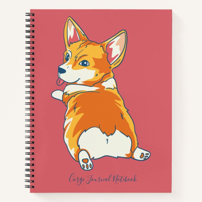 Carnet du journal Amoureux des chiens de Corgi (Devant)