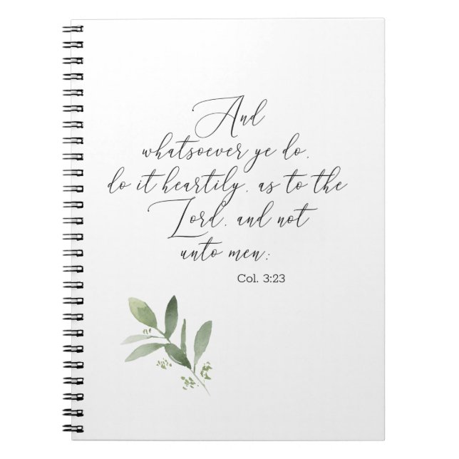 Carnet du Journal Bible du KJV Verse Colossians 3: (Devant)