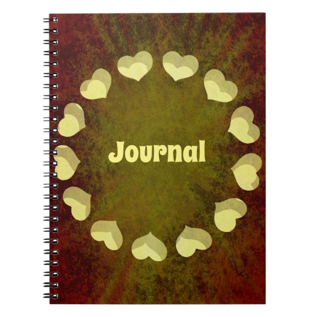 Carnet du journal Circle des Coeurs Grunge (Devant)