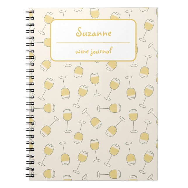 Carnet du Journal de Dégustation Vin Blanc (Devant)