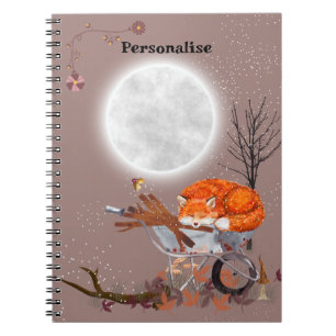 Carnet du journal de la Pleine lune de Fox Orange
