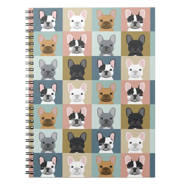 carnet du journal de papeterie French Buldog (Devant)