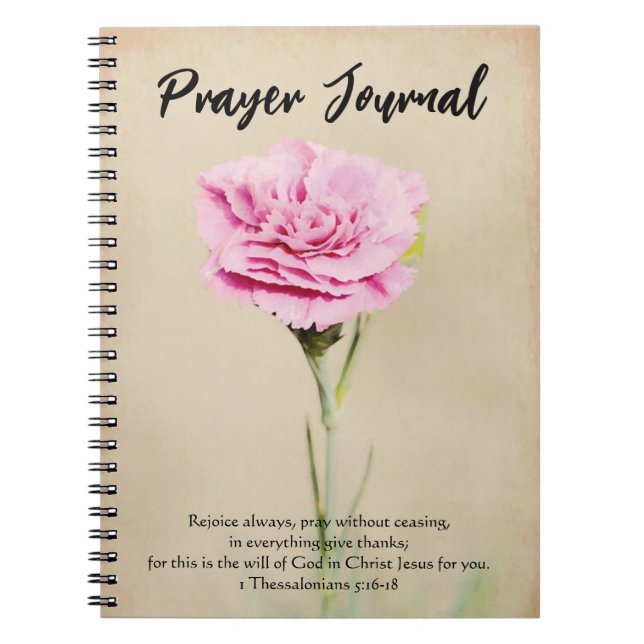 Carnet du Journal de prière de la Fleur d'oeillet  (Devant)
