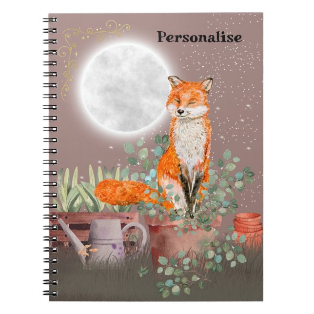 Carnet du journal Eucalyptus de la lune Fox mûre (Devant)