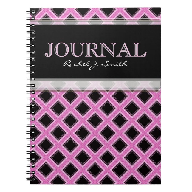 Carnet du journal Motif des  de frites roses (Devant)