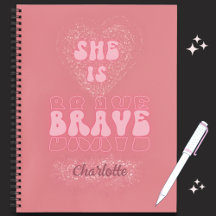 Carnet du journal rose d'or brillant
