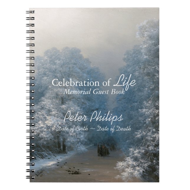 Carnet du livre d'hôtes Winter Landscape Memorial (Devant)