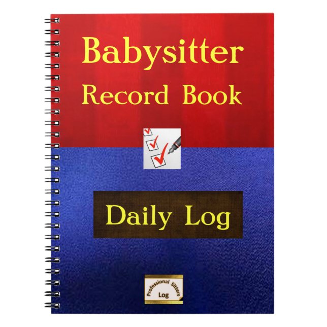 Carnet du travail de babysitter (Devant)