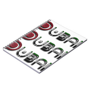 Carnet Dubaï Ville EAU Drapeau couleurs Typographie