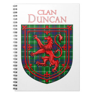 Carnet Duncan Tartan Scottish Plaid Lion Rampant