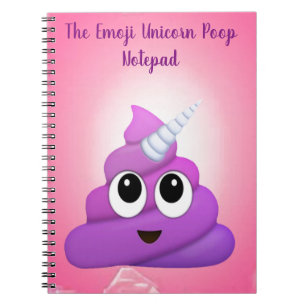 Carnet Dunette magique personnalisée Emoji de licorne