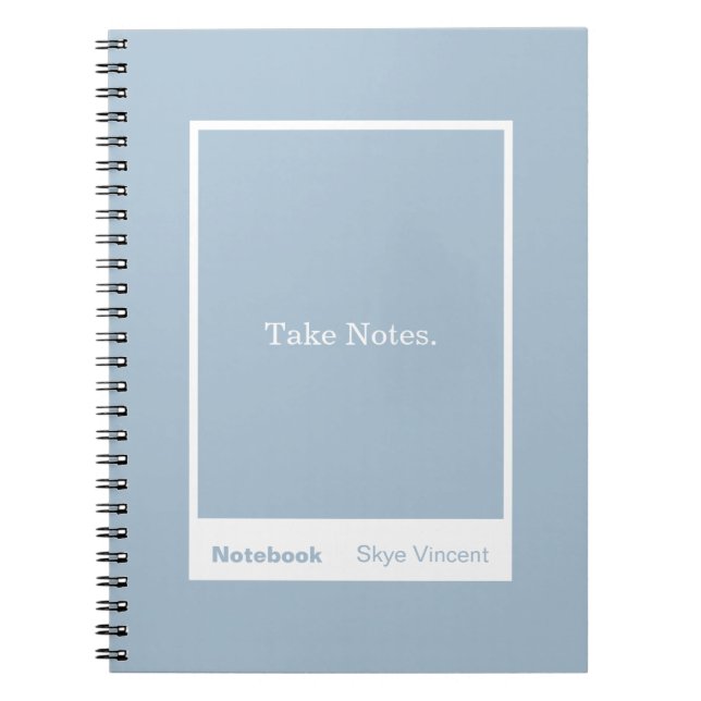 Carnet Dusty Blue Block Quote Classic (Devant)