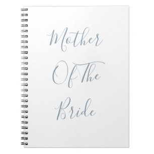 Carnet Dusty Blue Mère De La Mariée Mariage Cadeau Favor