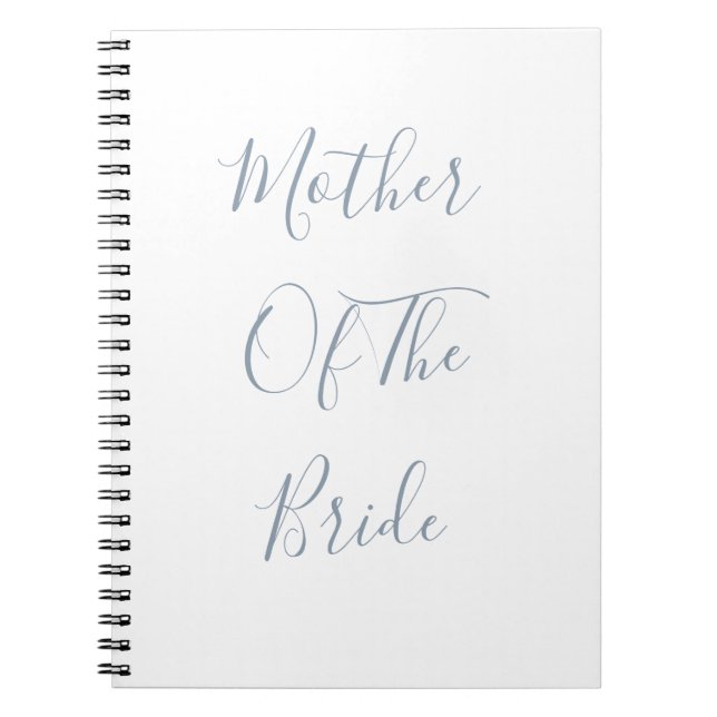 Carnet Dusty Blue Mère De La Mariée Mariage Cadeau Favor (Devant)