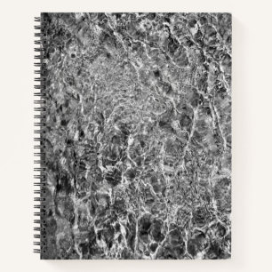 Carnet Eau Abstraite, noir & blanc photo