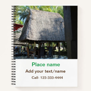 Carnet eau océan plage photo ajouter nom texte place été