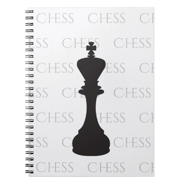 Carnet Échecs King Classic Pièce moderne Noir, Blanc (Devant)