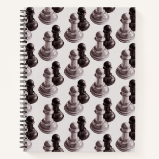 Carnet Échecs Motifs de pions dessinés au crayon