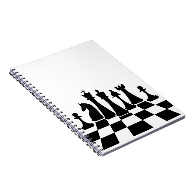 Carnet Échecs noirs sur l'échiquier (Côté Droit)