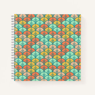 Carnet Echelle de poisson géométrique moderne et colorée