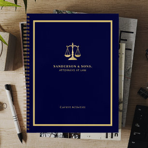 Carnet Échelles de justice professionnelles en or pour av