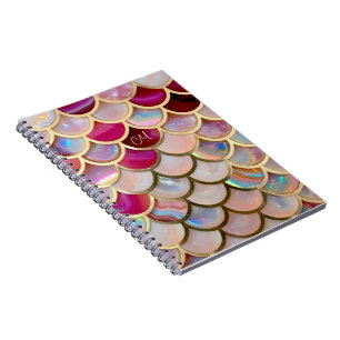 Carnet Échelles de sirènes d'iridescente rose