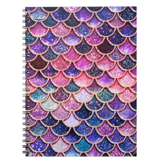 Carnet Échelles roses de sirène d'échelles de parties (Devant)