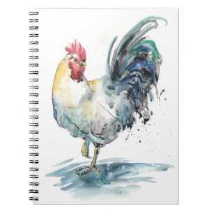 Carnet Éclaboussure de coq - aquarelle
