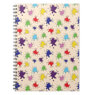 Carnet Éclaboussure d'encre colorée éclaboussure de peint