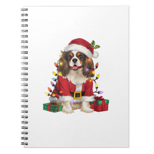 Carnet Éclairage de Noël Cavalier roi Charles Spaniel Chi