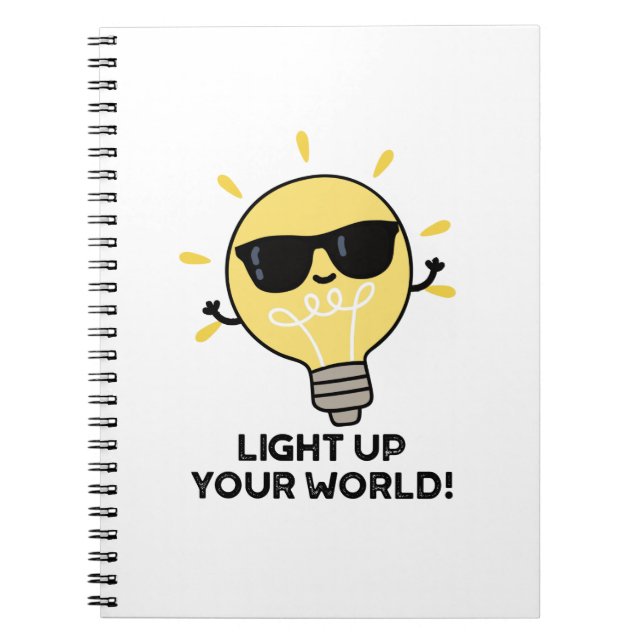 Carnet Éclairer Votre Monde Amusant Puce Positive (Devant)